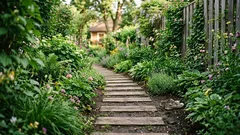 Zapomeňte na beton a dlažbu: jednoduchá cestička z prken a trubek vypadá mnohem lépe